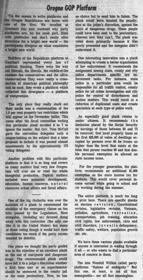 Clipping from Corvallis Gazette-Times